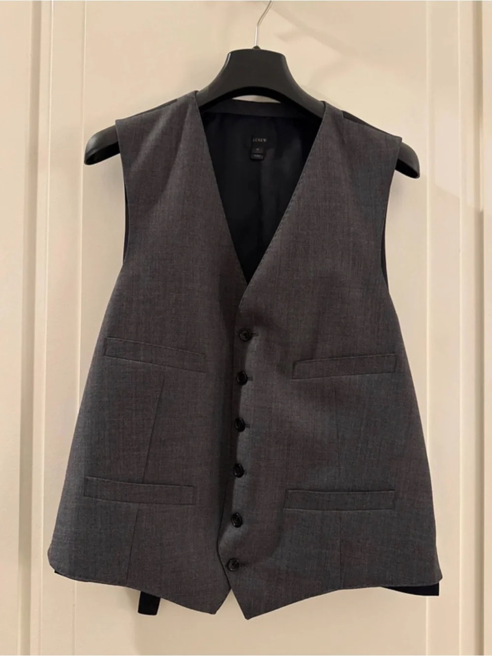 J.Crew Ludlow Suit Vest in Charcoal Italian Worsted Wool